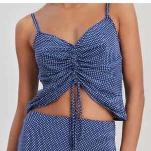 NWT Solid + Striped Lucia top